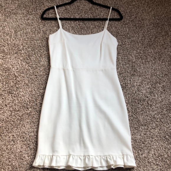 Just Me Dresses & Skirts - JUST ME White Ruffle Bottom Dress